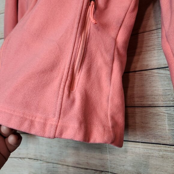 Columbia Womens Jacket Pink Long Sleeve Full Zip Benton Springs Fleece Size M - Picture 8 of 16